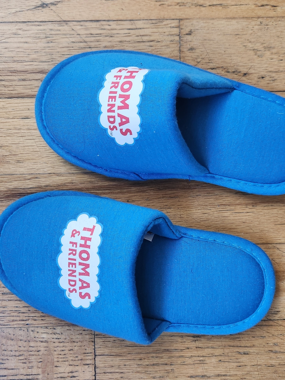 Thomas & Friends Blue Kids Slip-On Slippers with Logo 5t